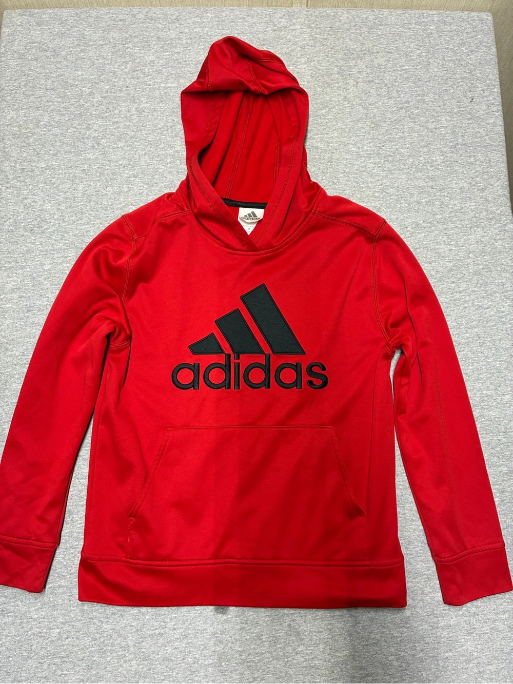 adidas Red Hoodie with Black Logo for Kids
